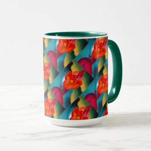 Georgia O'Keefe 1919 Red Canna Tasse (VorderseiteRechts)
