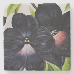 Georgia O'Keefe 1925 Schwarze und violette Petunie Steinuntersetzer