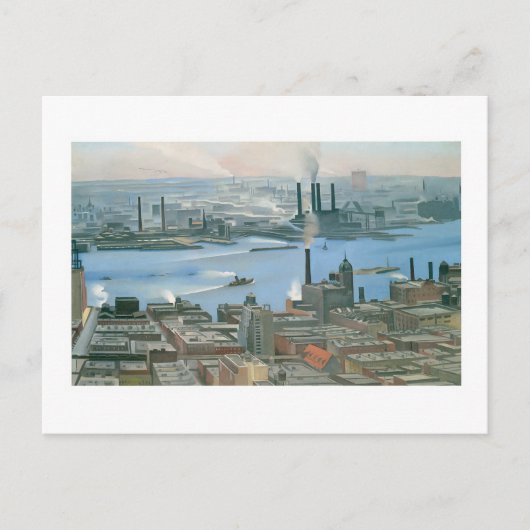 Georgia O'Keefe, East River aus der 30. Story Postkarte (Vorderseite)
