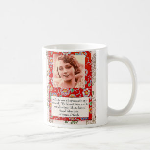 Georgia O'Keefe Freundschaftszitat Collage Tasse