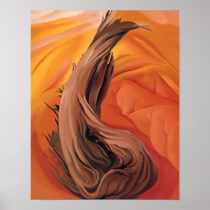 Georgia O'Keeffe - Baumstumpf in Red Hills - Präzi Poster