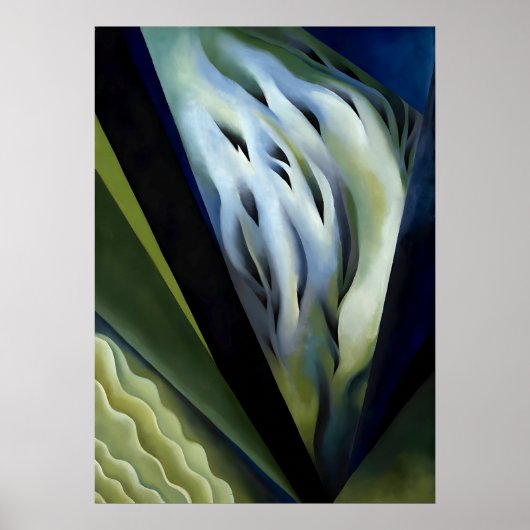 Georgia O'Keeffe - Blue and Green Music Poster (Vorne)