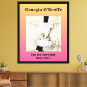 Georgia O'Keeffe: Kuhschädel und Calico Rose (1931 Leinwanddruck (Insitu (Wohnzimmer))