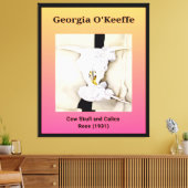 Georgia O'Keeffe: Kuhschädel und Calico Rose (1931 Leinwanddruck (Insitu (Wohnzimmer))