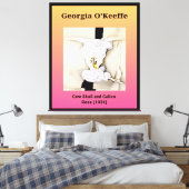 Georgia O'Keeffe: Kuhschädel und Calico Rose (1931 Leinwanddruck (Insitu (Schlafzimmer))