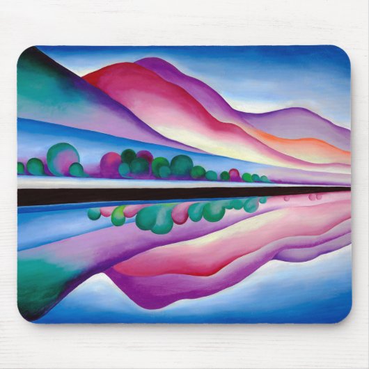 Georgia O'Keeffe, Lake George Reflection (1921) Mousepad (Vorne)