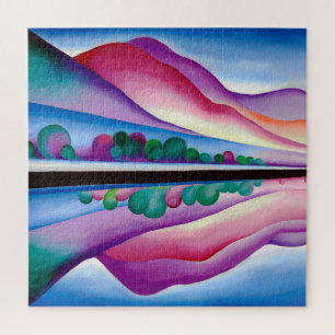 Georgia O'Keeffe, Lake George Reflection (1921) Puzzle