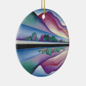 Georgia_O'Keeffe - Lake George Reflection Keramik Ornament (Rechts)