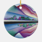 Georgia_O'Keeffe - Lake George Reflection Keramik Ornament (Hinten)