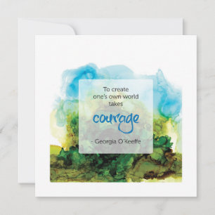 Georgia O'Keeffe Zitat Inspirationskarte Karte