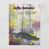 Georgia Okefenokee Land der zitternden Erde Postkarte (Vorderseite)