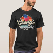 Georgia On My Mind The Peach State Outline Souther T-Shirt (Vorderseite)