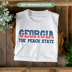 Georgia Patriotic der Peach-Staat Custom T-Shirt