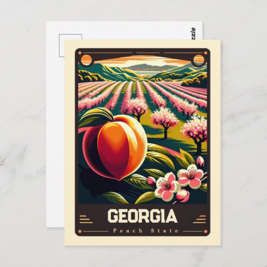 Georgia | Patriotischer Geist Vintag Postkarte (Vorne/Hinten)