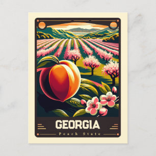 Georgia Patriotischer Geist Vintage Postkarte