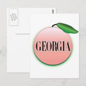 Georgia Peach Airbrush Postkarte (Vorne/Hinten)