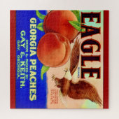 Georgia Peach Label 20x20 Puzzle (Horizontal)