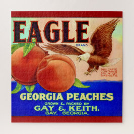 Georgia Peach Label 20x20 Puzzle