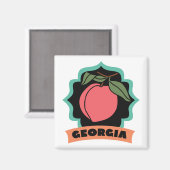 Georgia Peach-Logo Magnet (Vorderseite/Rückseite)
