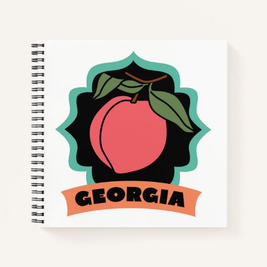Georgia Peach-Logo Notizblock (Vorderseite)