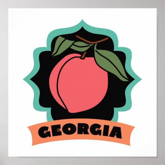 Georgia Peach-Logo Poster (Vorne)