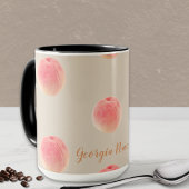 Georgia Peach Pattern Mug Tasse