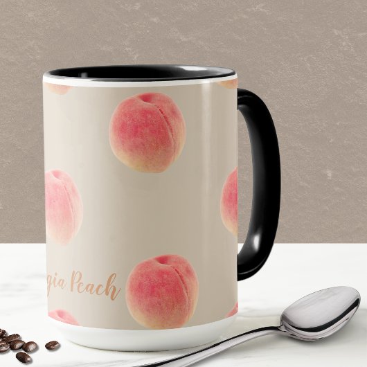 Georgia Peach Pattern Mug Tasse