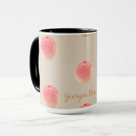 Georgia Peach Pattern Mug Tasse (Vorderseite Links)