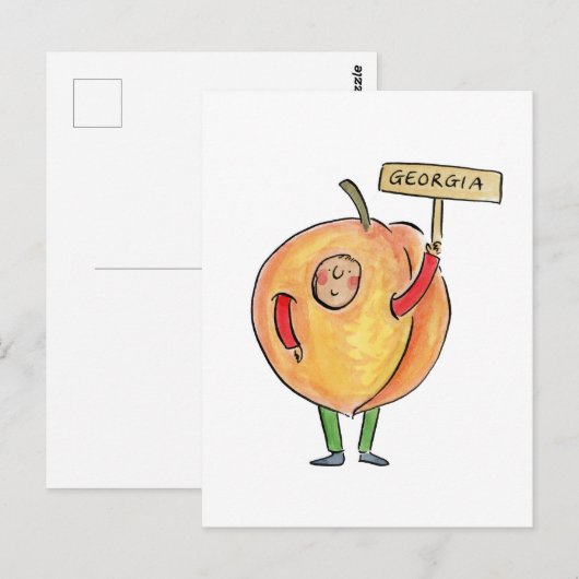 Georgia Peach Postkarte (Vorne/Hinten)