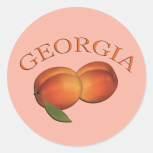 Georgia Peach Runder Aufkleber