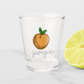 Georgia Peach Souvenirglas Schnapsglas (Vorderseite)