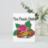 Georgia Peach Staat Cherokee Rose Postkarte (Stehend Vorderseite)