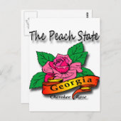 Georgia Peach Staat Cherokee Rose Postkarte (Vorne/Hinten)