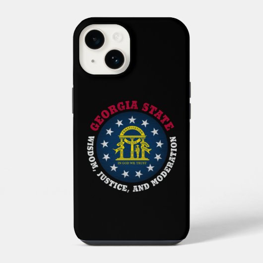 GEORGIA PEACH STAAT FLAG iPhone HÜLLE (Rückseite)