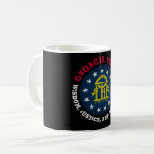 GEORGIA PEACH STAAT FLAG KAFFEETASSE (Vorderseite Links)