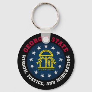 GEORGIA PEACH STAAT FLAG SCHLÜSSELANHÄNGER