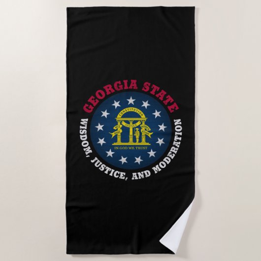 GEORGIA PEACH STAAT FLAG STRANDTUCH (Vorderseite)