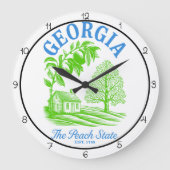 Georgia Peach State Zuhause Große Wanduhr (Vorderseite)