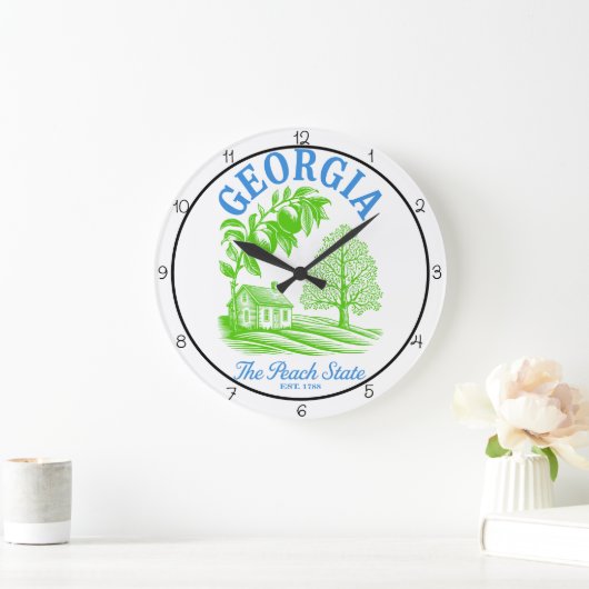 Georgia Peach State Zuhause Große Wanduhr (Zuhause)