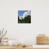 Georgia Peach Tree Fluffy White Clouds Poster (Küche)