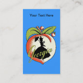 Georgia Peach with Black Silhouette Southern Lady Visitenkarte (Rückseite)