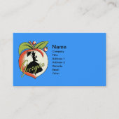 Georgia Peach with Black Silhouette Southern Lady Visitenkarte (Vorderseite)