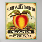 Georgia Peaches Crate Label Poster (Vorne)