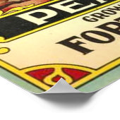 Georgia Peaches Crate Label Poster (Ecke)