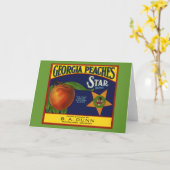Georgia Peaches Karte (Gelbe Blume)