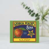 Georgia Peaches Postkarte (Stehend Vorderseite)
