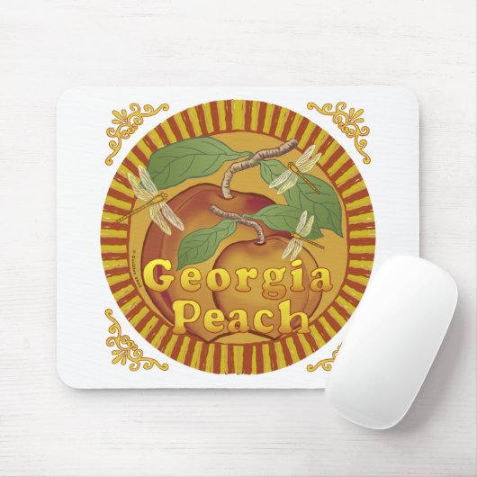 Georgia Peaches Rondo Mousepad (Mit Mouse)
