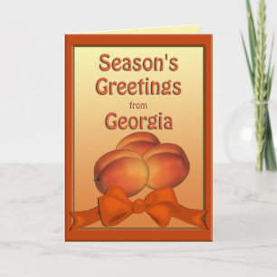 Georgia Peaches Season's Greetings Card Feiertagskarte