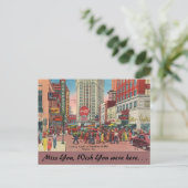 Georgia, Peachtree & Ellis Streets, Atlanta Postkarte (Stehend Vorderseite)