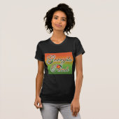 Georgia-Pfirsich - Cursive T-Shirt (Vorne ganz)